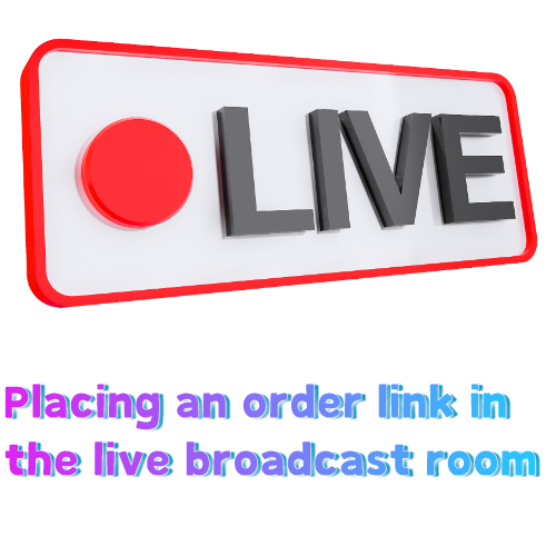 Placing an order link in the live broadcast room