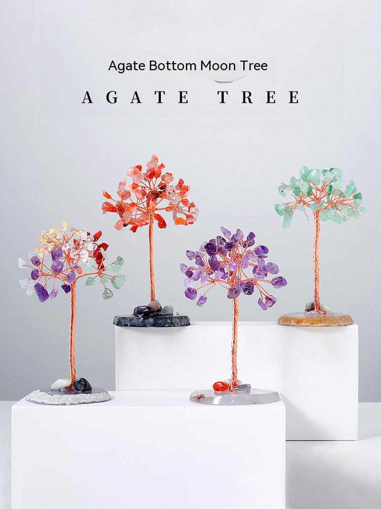 Natural Crystal Gravel, Pyramid, Pachira Macrocarpa, Decorations, Resin Pyramid, Gravel, Flower Tree, Home Decoration, Crafts