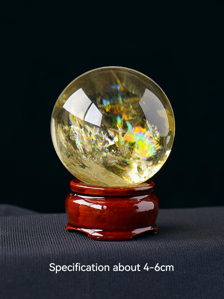 Bola citrine asli, berwarna-warni, bola pelangi, ruang tamu rumah, hiasan bola kristal, batu kasar, susunan tujuh bintang, hiasan beranda