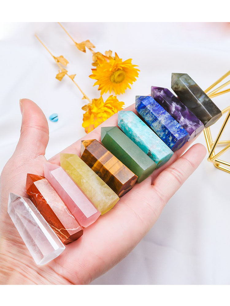 Natural Crystal Rough, Crystal Column, Decoration, Specimen, Ore, Amethyst, Clear Quartz, Rose Quartz, Box Gift