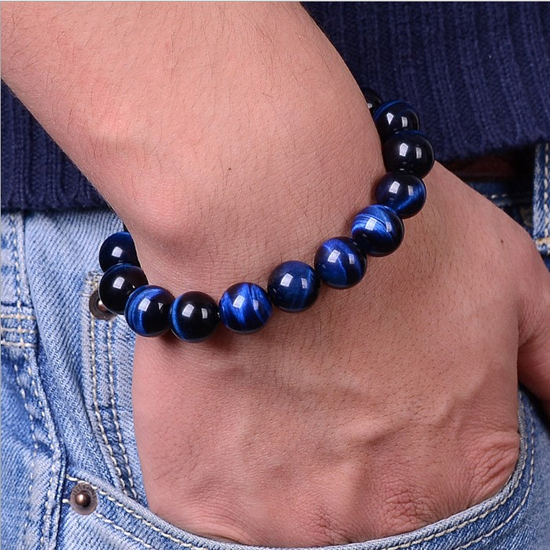 Gelang batu mata harimau biru panggang, batu mata harimau asli, batu mata helang, kayu alexandrite, gelang tangan, barang kemas pasangan