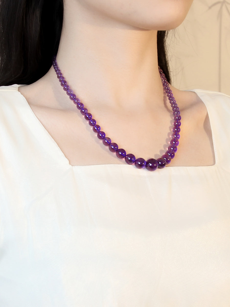 Amethyst necklaces, amethyst bracelets, rough stones, loose beads, beads, multi-circle bracelets, crystal pendants, clavicle chains
