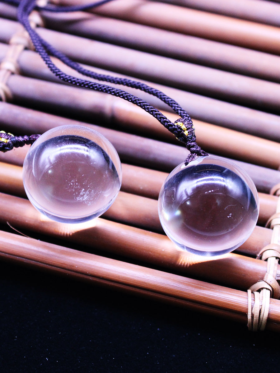 Loket bola kristal semulajadi, kalung kristal untuk lelaki dan wanita, barang kemas, batu, hadiah