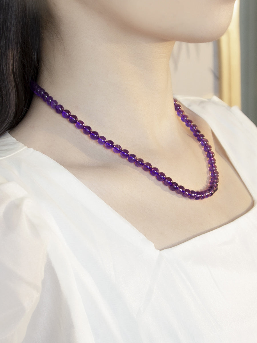Amethyst necklaces, amethyst bracelets, rough stones, loose beads, beads, multi-circle bracelets, crystal pendants, clavicle chains