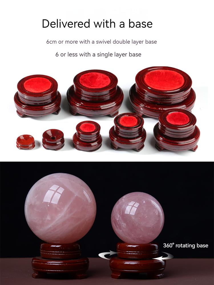 Hiasan bola kristal merah jambu semulajadi, merah jambu, anjung, bilik tidur, meja, pembukaan, pindah rumah, hiasan, hadiah perkahwinan