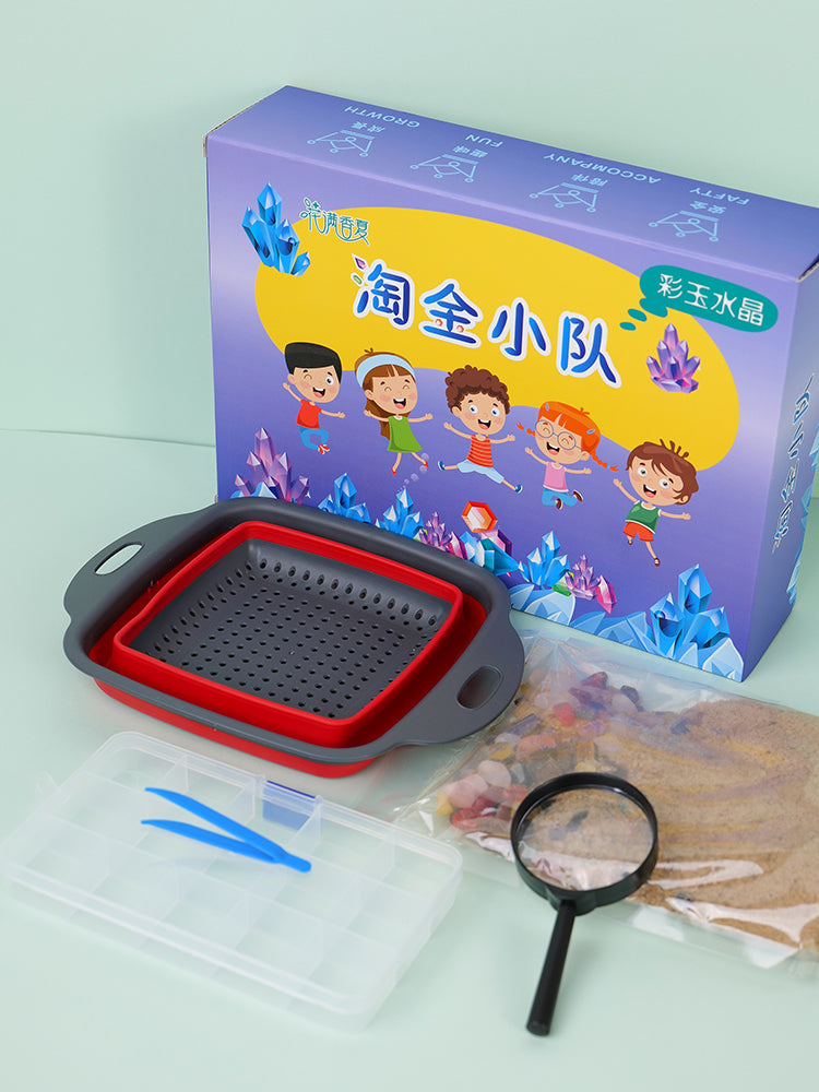 Gold panning toy hunter team children's ore digging gem archaeology digging treasure hunt fossil treasure girl boy