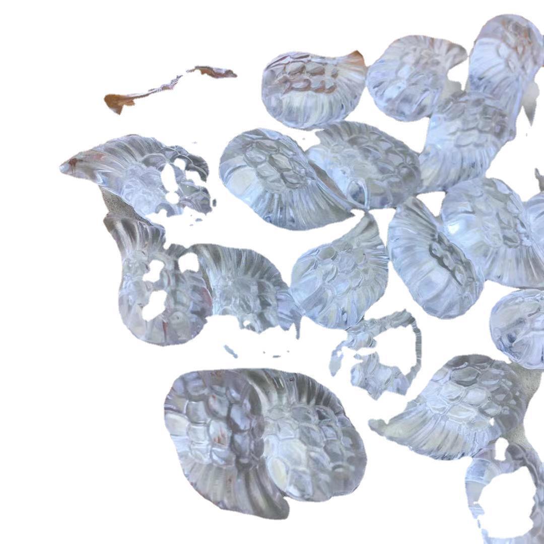 Natural white crystal wings, small pieces, 12mm, carving accessories, handmade, white crystal semi-finished products