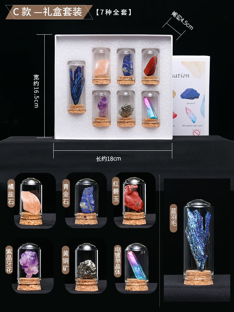 Set batu mentah semula jadi spesimen kanak-kanak batu aneh batu permata kristal bismut bijih hiasan hadiah kerikil mineral batu akik
