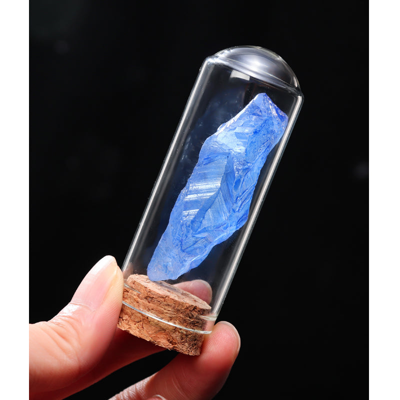 Spesimen bijih pelangi kristal asli batu mineral serbuk kristal putih kristal perhiasan spesimen kotak hadiah sains