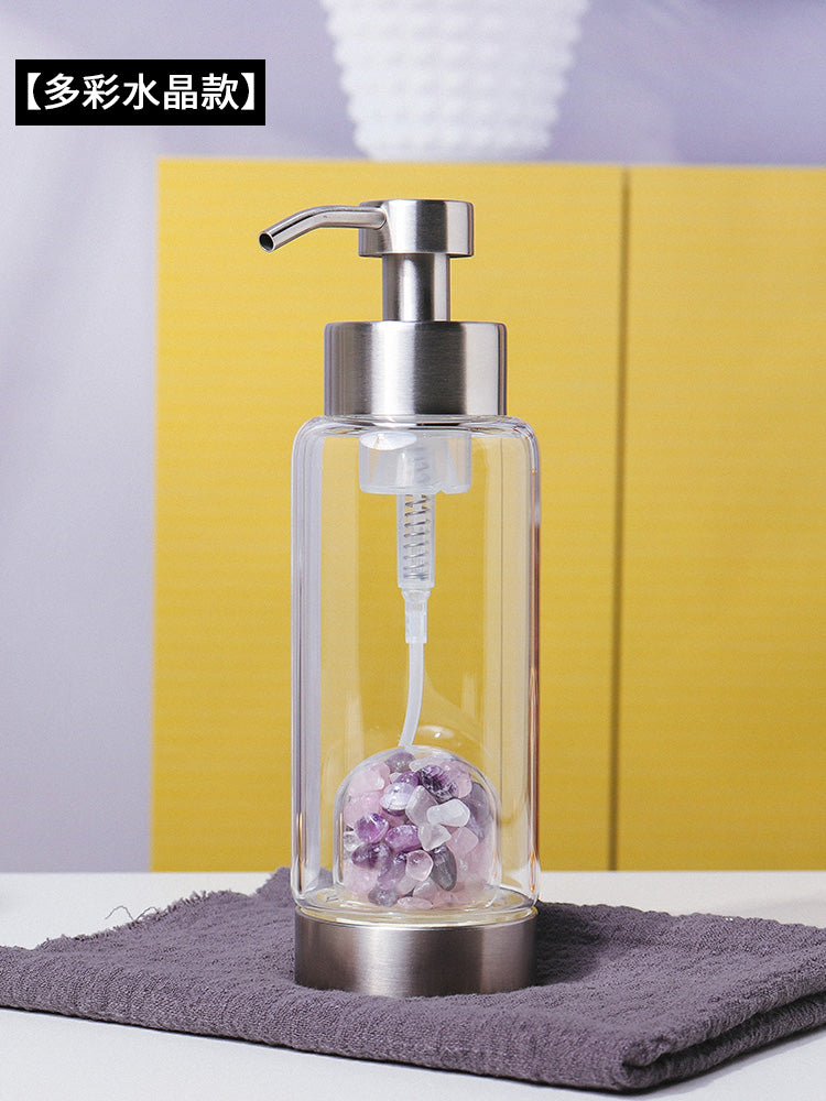 Natural crystal gravel hand sanitizer press bathroom shower gel shampoo bottle empty bottle lotion laundry liquid bottle