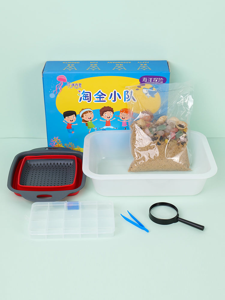 Gold panning toy hunter team children's ore digging gem archaeology digging treasure hunt fossil treasure girl boy