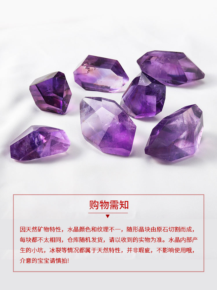 Kristal asli Brazilian amethyst kasar digilap batu permata hiasan ungu bermain loket sweater rantaian hadiah perhiasan