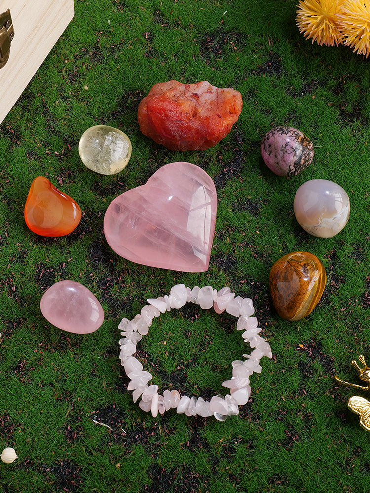 Natural crystal rough stone decoration ore fossil rock science popularization box mineral home gemstone specimen decoration gift