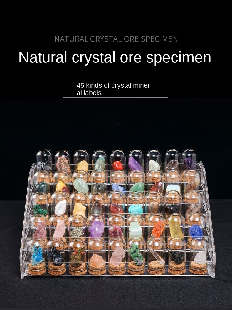 Hiasan spesimen bijih kristal asli batu mentah batu mineral kristal batu akik batu permata hadiah sains popular kanak-kanak