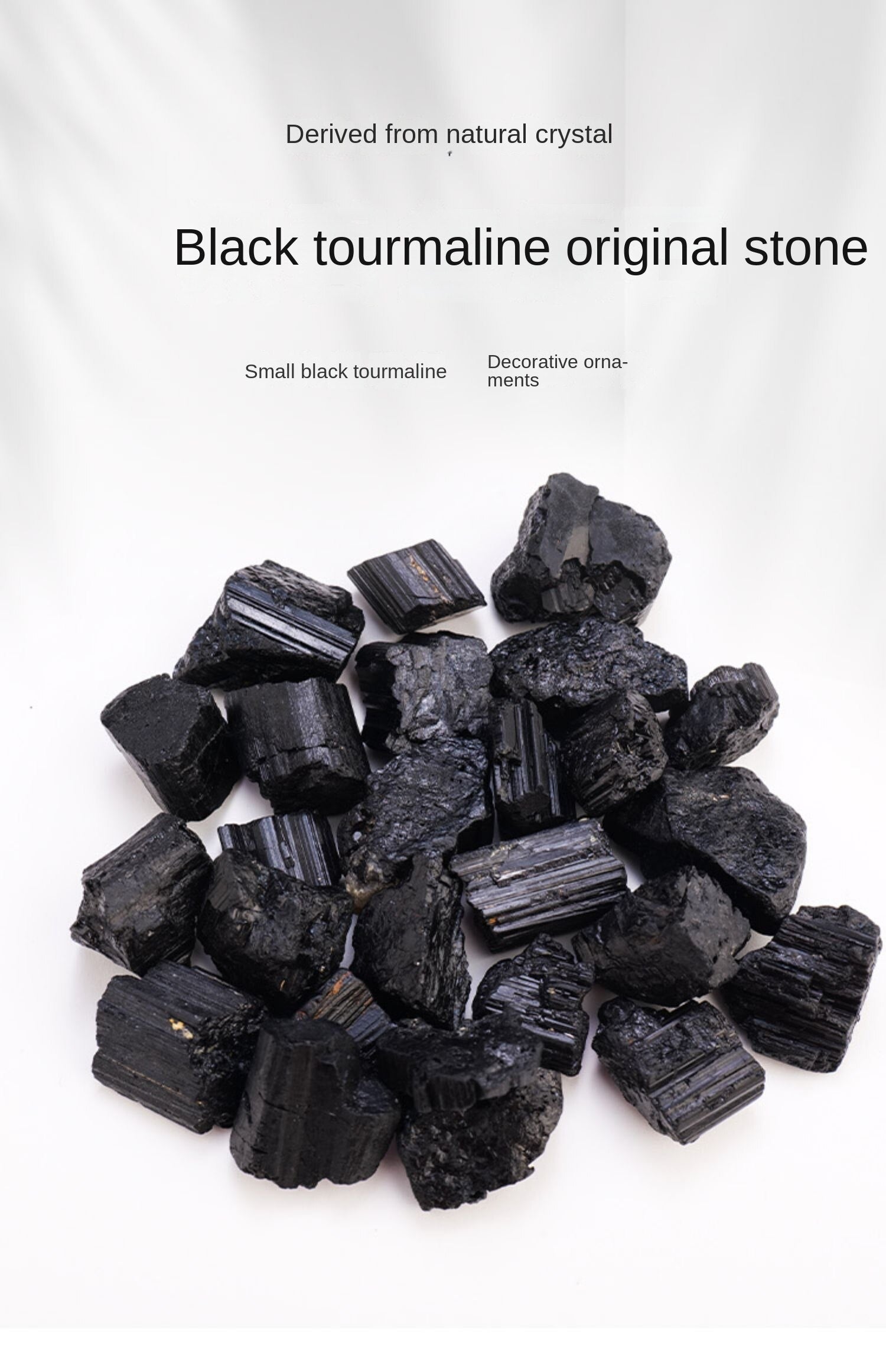 Hiasan bijih mentah kristal turmalin hitam semula jadi spesimen bijih turmalin turmalin batu kosong batu degaussing batu tangki ikan