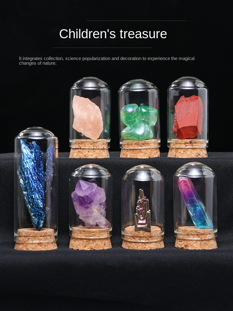 Set batu mentah semula jadi spesimen kanak-kanak batu aneh batu permata kristal bismut bijih hiasan hadiah kerikil mineral batu akik