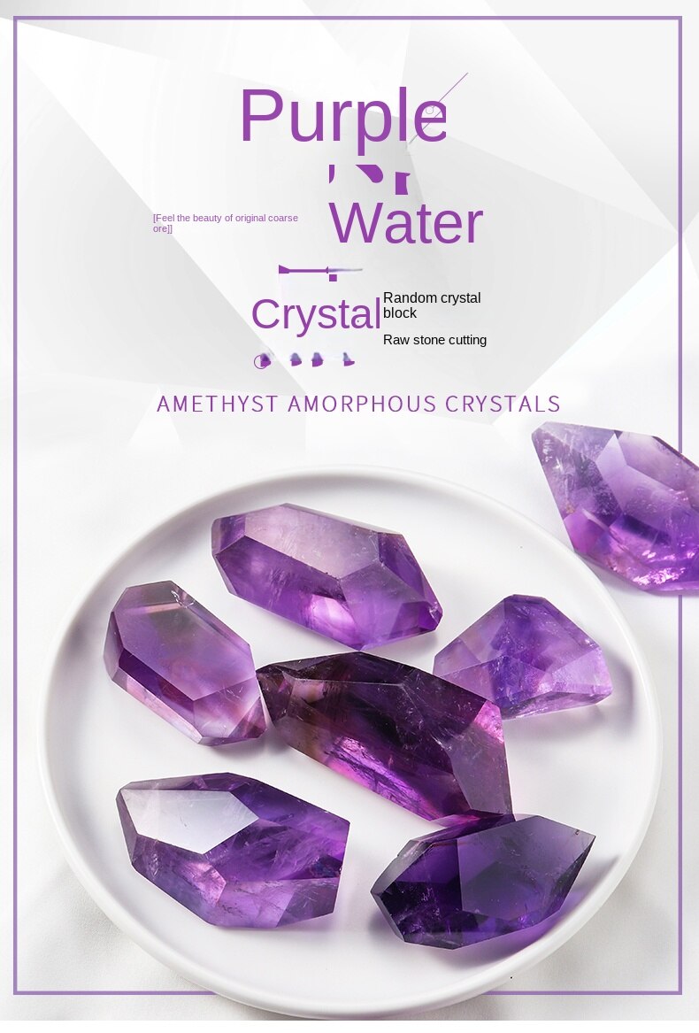 Kristal asli Brazilian amethyst kasar digilap batu permata hiasan ungu bermain loket sweater rantaian hadiah perhiasan