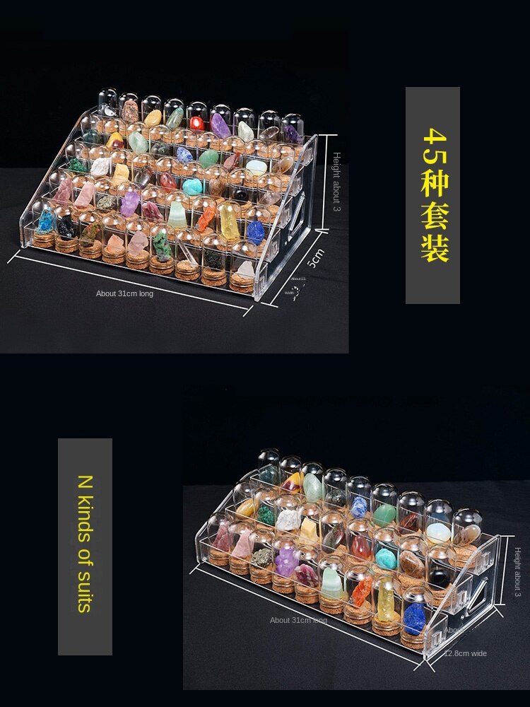 Hiasan spesimen bijih kristal asli batu mentah batu mineral kristal batu akik batu permata hadiah sains popular kanak-kanak