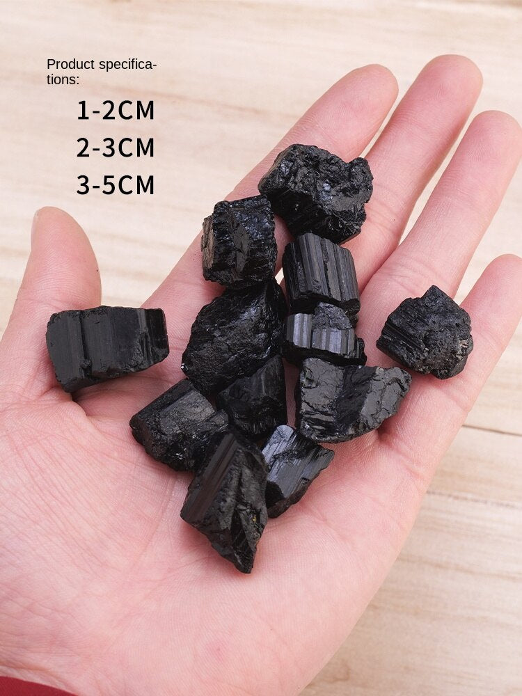 Hiasan bijih mentah kristal turmalin hitam semula jadi spesimen bijih turmalin turmalin batu kosong batu degaussing batu tangki ikan