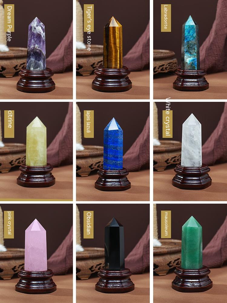 Natural Clear Quartz, Amethyst, Rose Quartz, Citrine, Decoration, Crystal Column, Hexagonal Prism, Rough Grinding