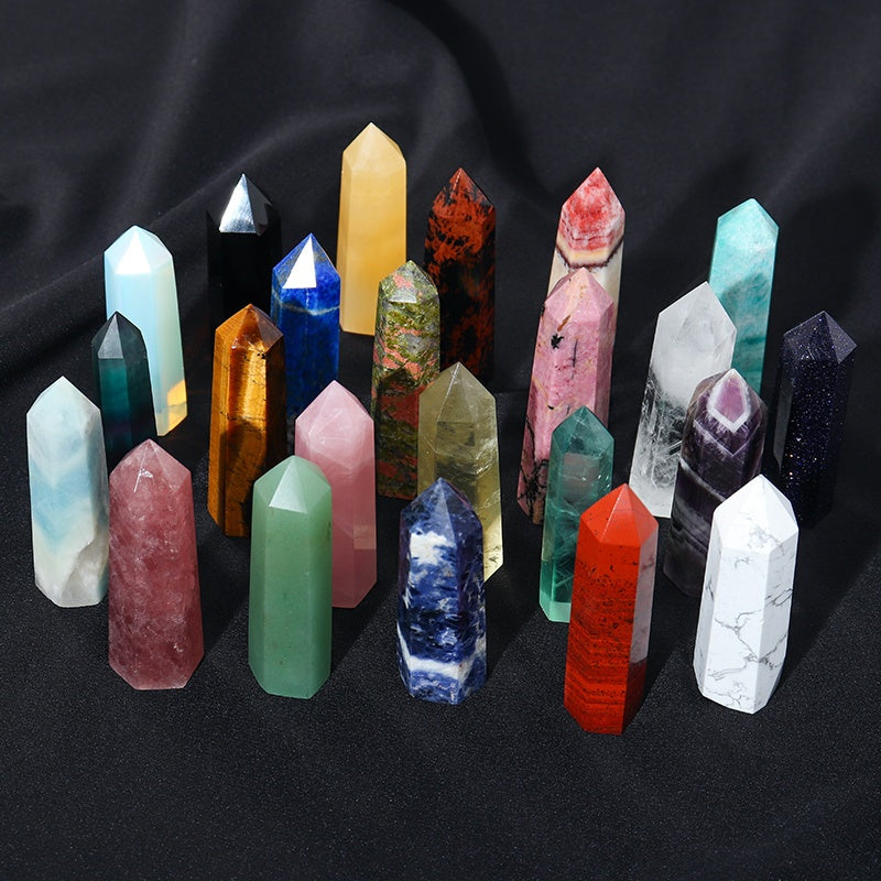 Natural Crystal Rough, Ore, Crystal Column, Hexagonal Prism, Decoration, Lazurite, Mineral Standard, Incense Stone, Desk Agate Decoration