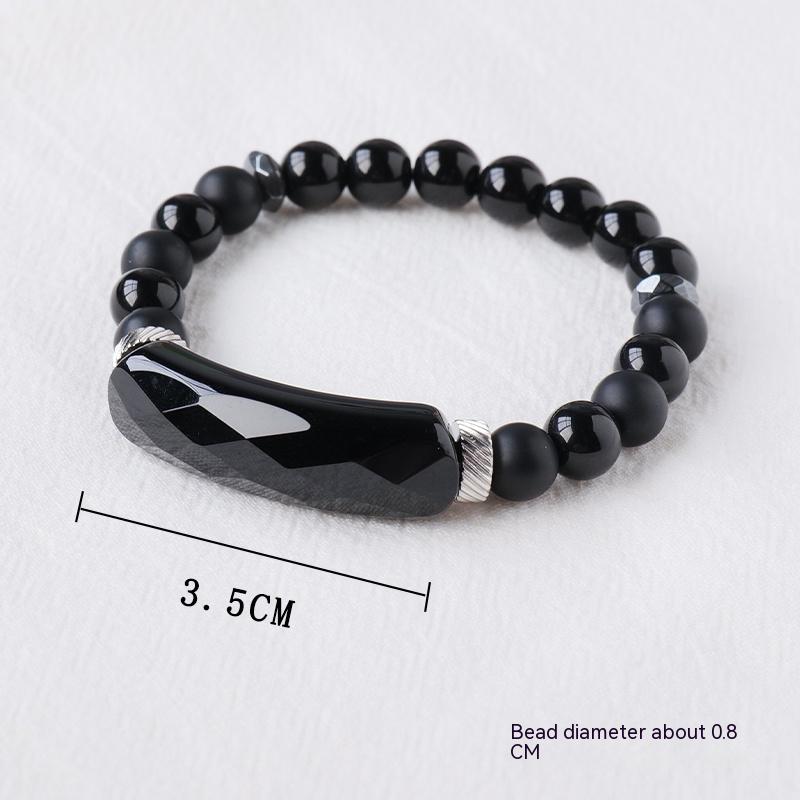 Gelang obsidian emas hitam asli, manik pemindahan, gelang obsidian ais, gelang cincin wanita, barang kemas pasangan