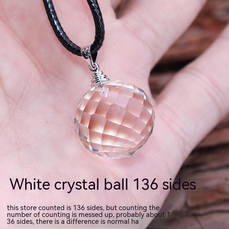Loket bola kristal semulajadi, kalung kristal untuk lelaki dan wanita, barang kemas, batu, hadiah