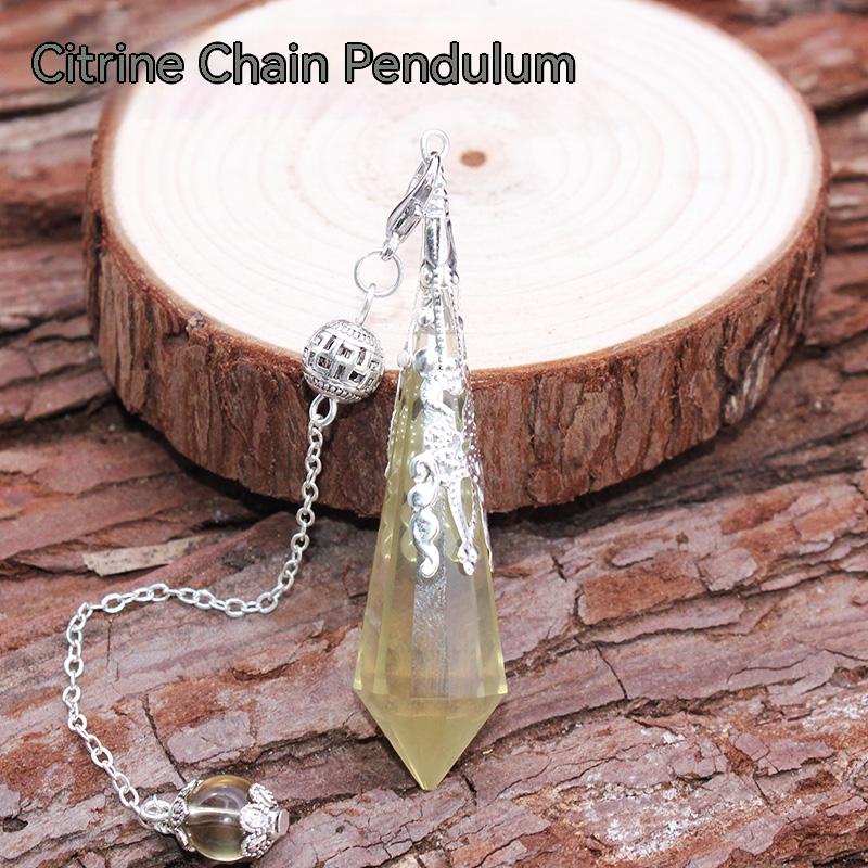 Loket pendulum kristal asli, fluorit berwarna, titik tunggal, batu kasar kristal, rantai leher lelaki dan wanita, hadiah, rantai ekor