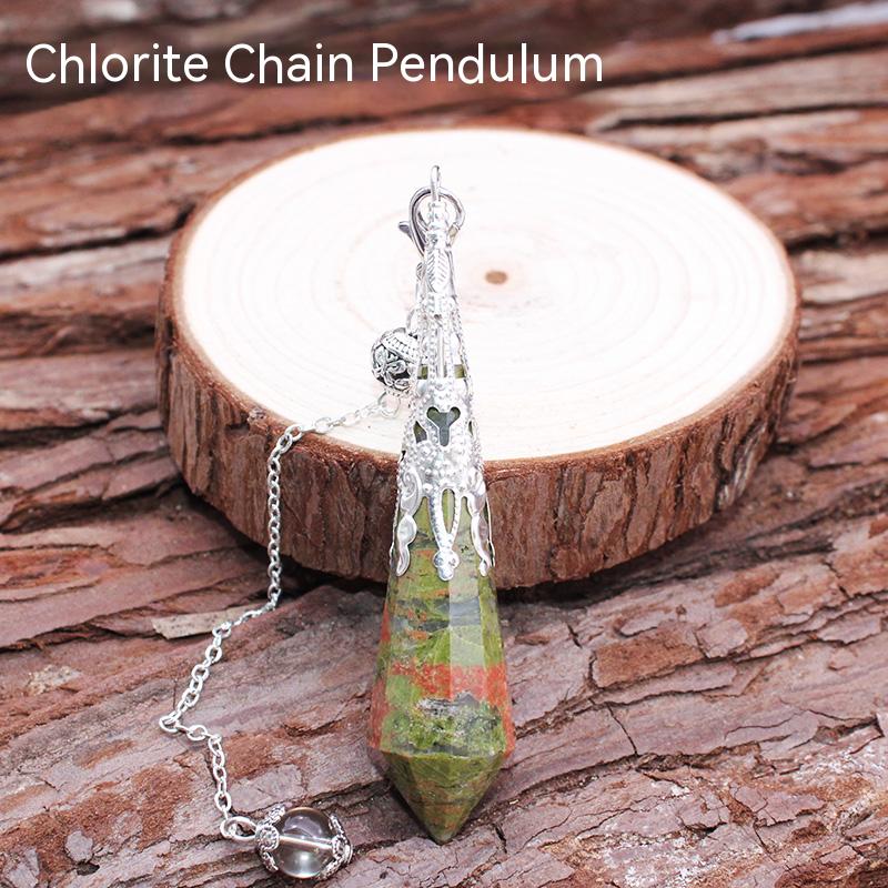 Loket pendulum kristal asli, fluorit berwarna, titik tunggal, batu kasar kristal, rantai leher lelaki dan wanita, hadiah, rantai ekor