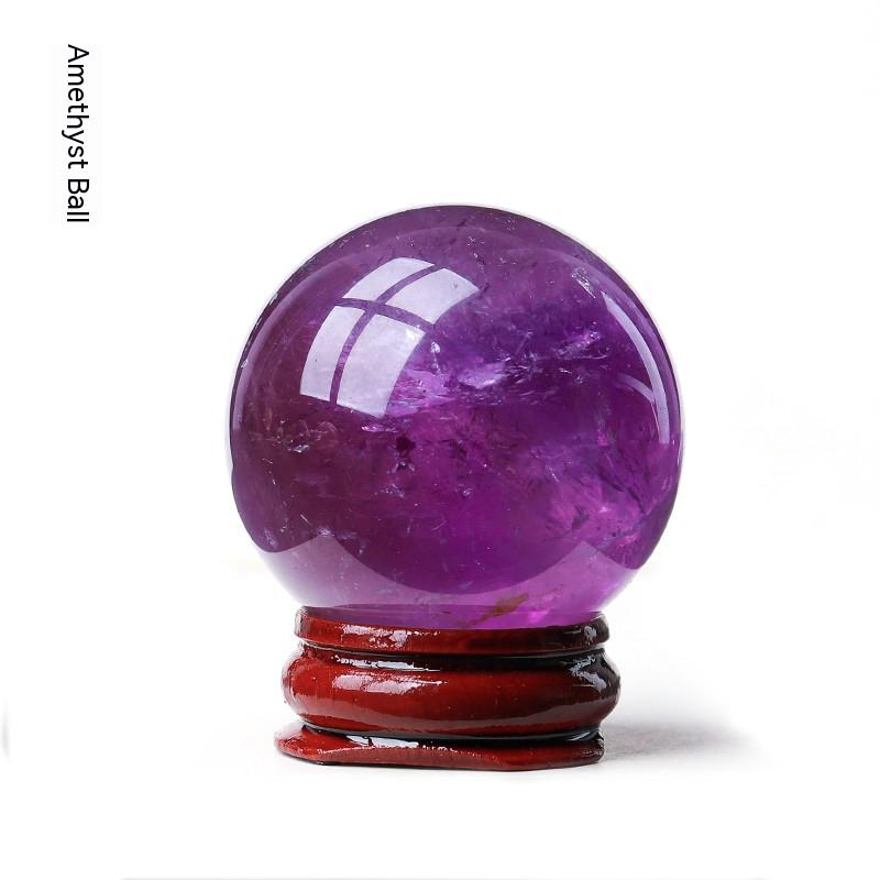 Natural Clear Quartz Sphere, Rose Quartz Sphere, Amethyst Sphere, Obsidian, Home Living Room, Office Desktop, Decoration