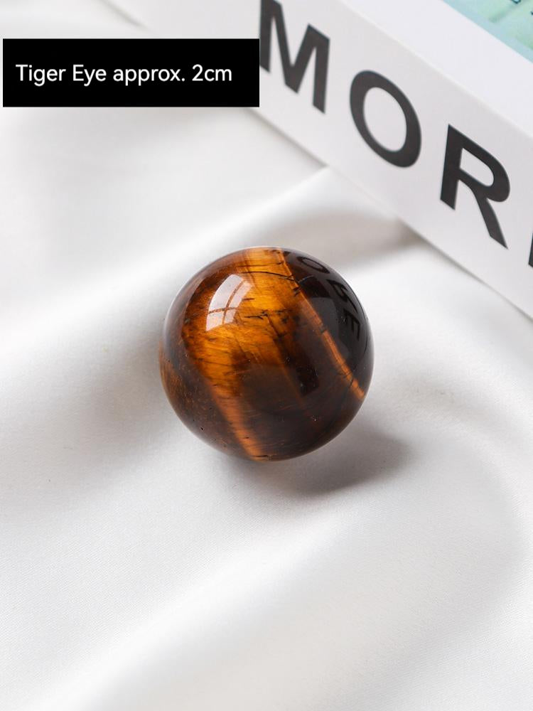Bola kristal putih asli, obsidian, batu mata harimau, hiasan meja rumah, batu biru, bola kristal hiasan, batu mata harimau