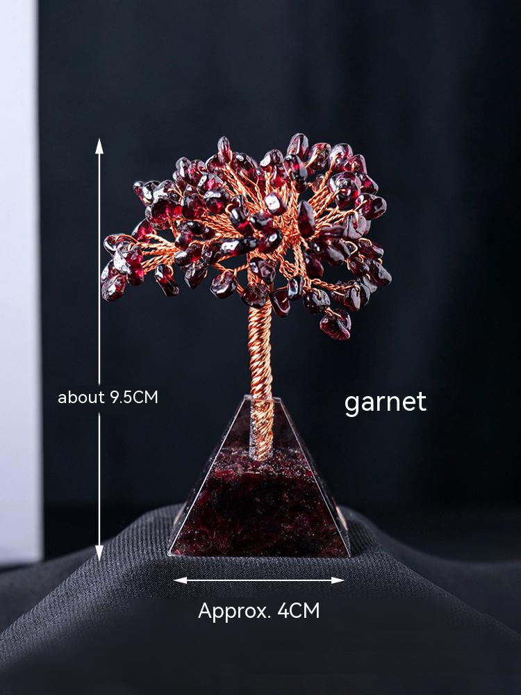 Natural Crystal Gravel, Pyramid, Pachira Macrocarpa, Decorations, Resin Pyramid, Gravel, Flower Tree, Home Decoration, Crafts