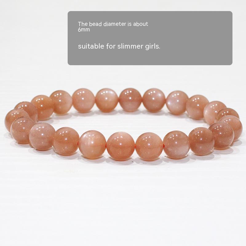 Gelang Kristal Asli, Batu Matahari Jingga, Batu Mentah, Gelang Wanita, Bulatan Tunggal, Hadiah, Hadiah Hari Lahir