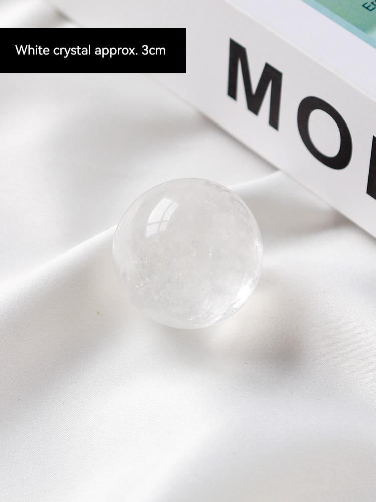 Bola kristal putih asli, obsidian, batu mata harimau, hiasan meja rumah, batu biru, bola kristal hiasan, batu mata harimau