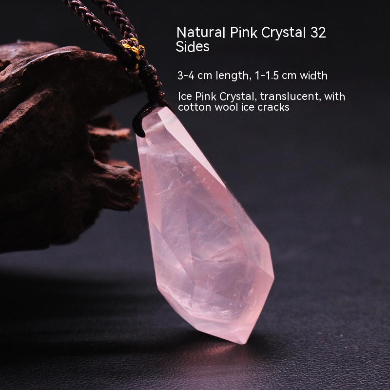 Natural amethyst hexagonal prism, pendant, male and female couple, original stone necklace, pendant, jewelry, gift