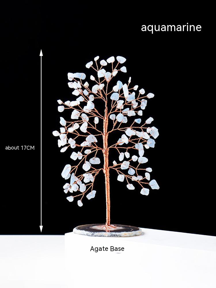 Natural Crystal Gravel, Pyramid, Pachira Macrocarpa, Decorations, Resin Pyramid, Gravel, Flower Tree, Home Decoration, Crafts