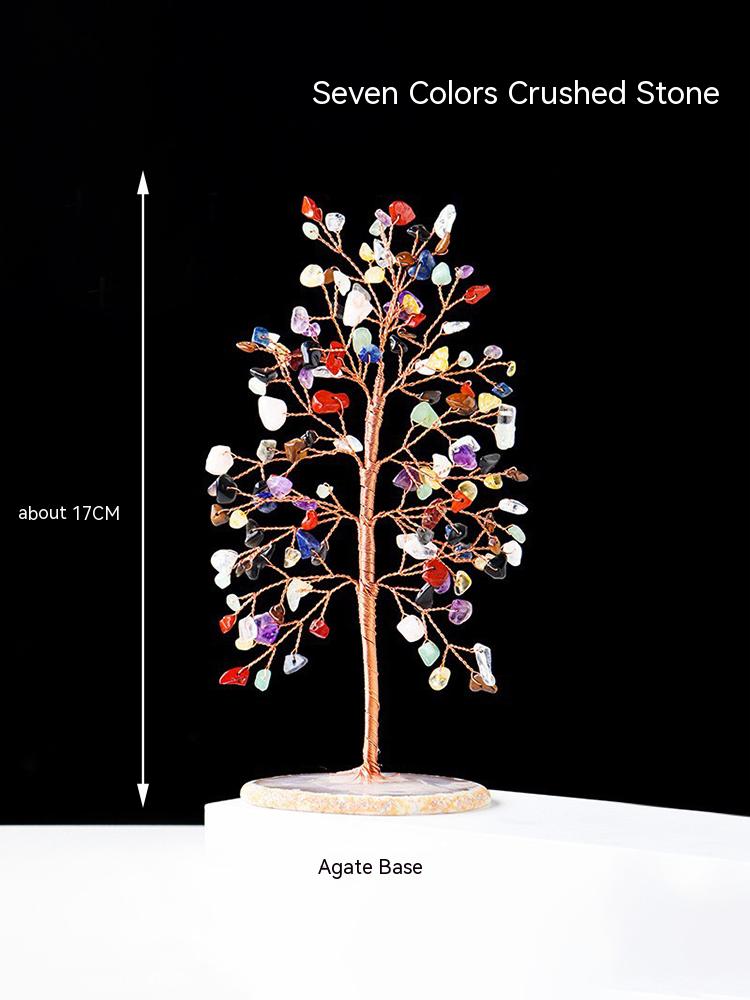 Natural Crystal Gravel, Pyramid, Pachira Macrocarpa, Decorations, Resin Pyramid, Gravel, Flower Tree, Home Decoration, Crafts