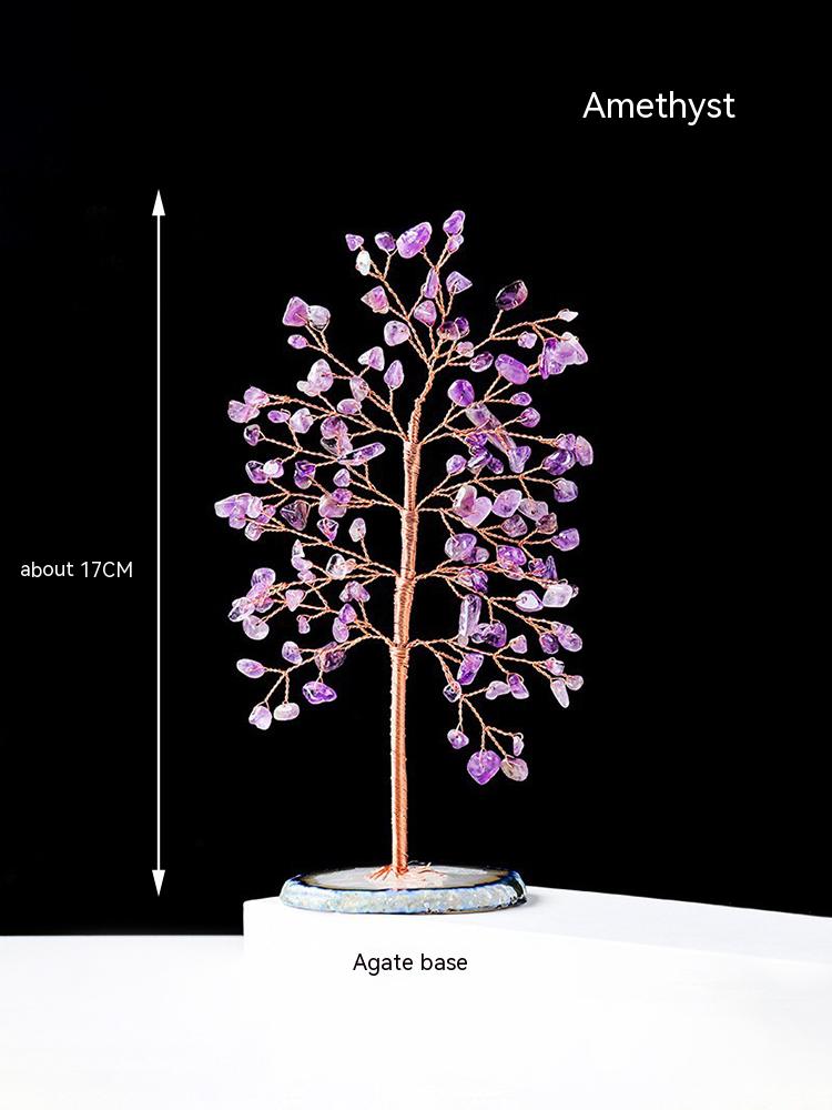 Natural Crystal Gravel, Pyramid, Pachira Macrocarpa, Decorations, Resin Pyramid, Gravel, Flower Tree, Home Decoration, Crafts