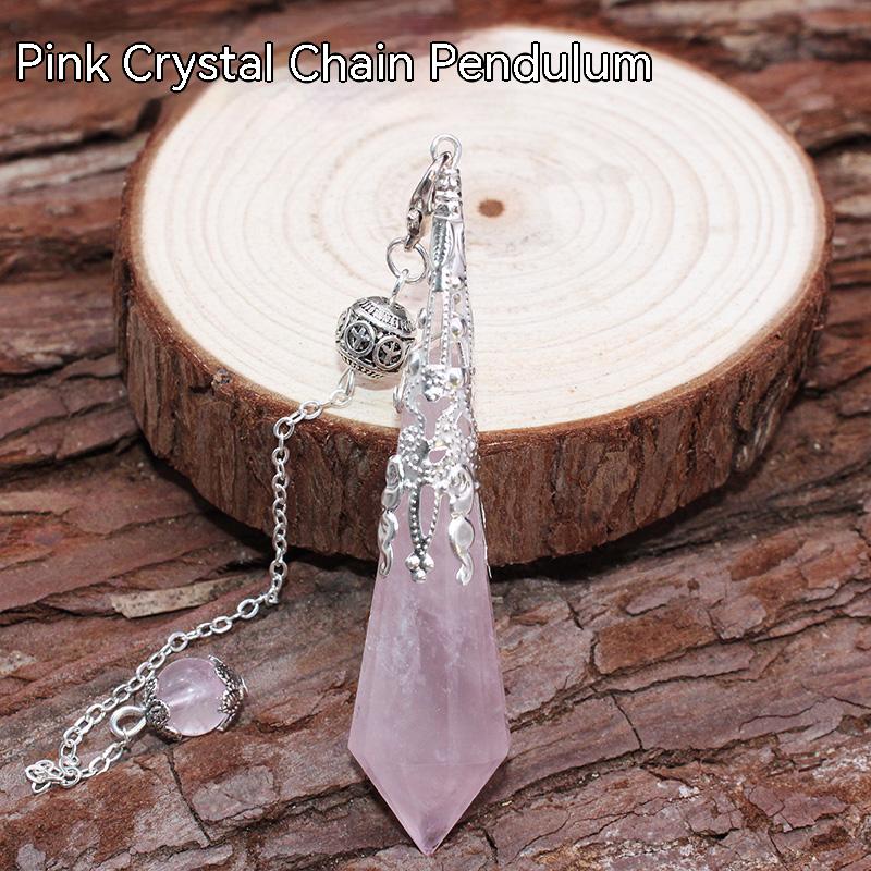 Loket pendulum kristal asli, fluorit berwarna, titik tunggal, batu kasar kristal, rantai leher lelaki dan wanita, hadiah, rantai ekor