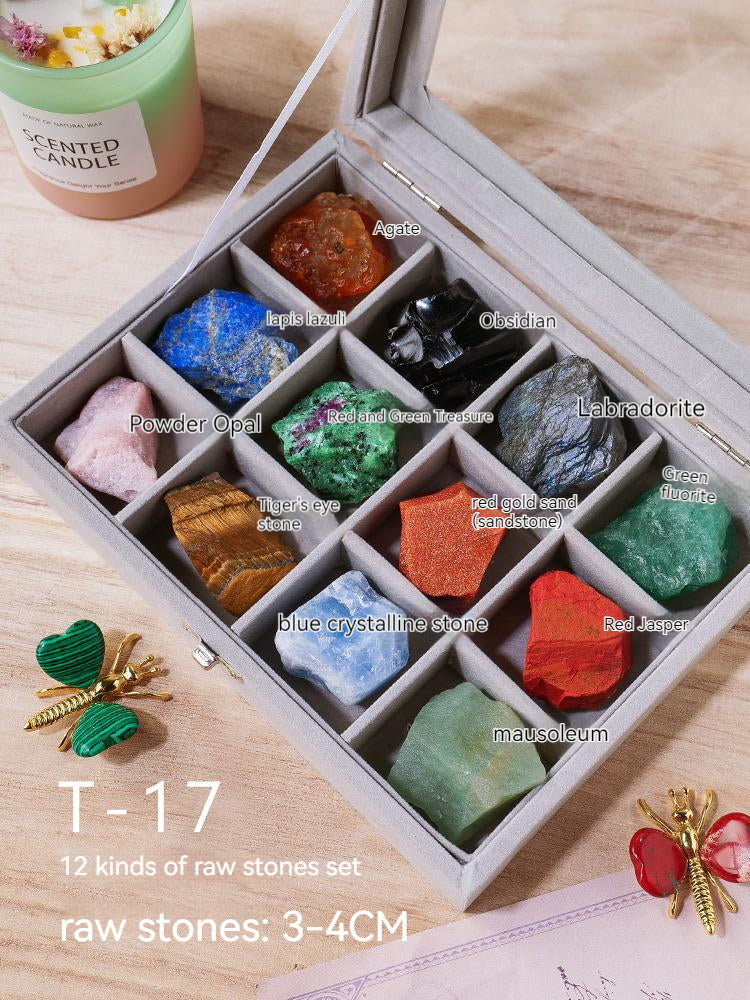 Natural Crystal Mineral, Fossil, Rock, Set, Agate, Gemstone, Stone, Strange Stone, Ore, Rough, Ornament