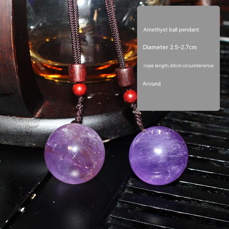 Loket bola kristal semulajadi, kalung kristal untuk lelaki dan wanita, barang kemas, batu, hadiah