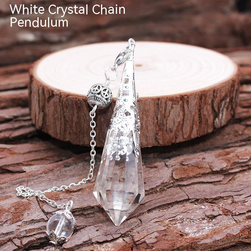 Loket pendulum kristal asli, fluorit berwarna, titik tunggal, batu kasar kristal, rantai leher lelaki dan wanita, hadiah, rantai ekor