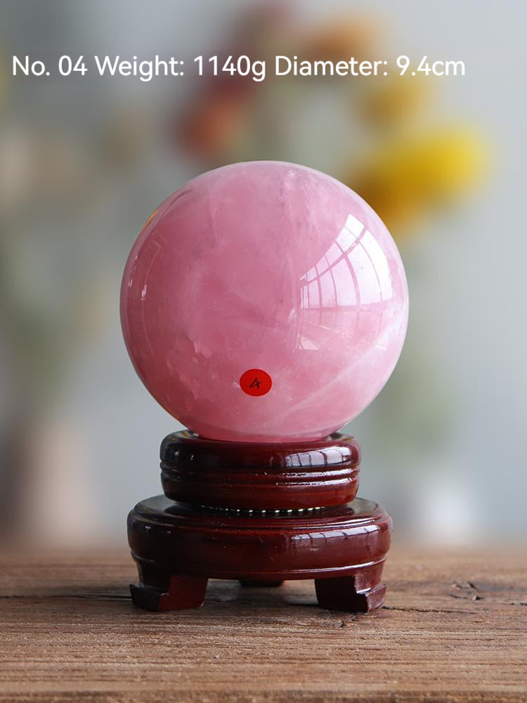 Hiasan bola kristal merah jambu semulajadi, merah jambu, anjung, bilik tidur, meja, pembukaan, pindah rumah, hiasan, hadiah perkahwinan