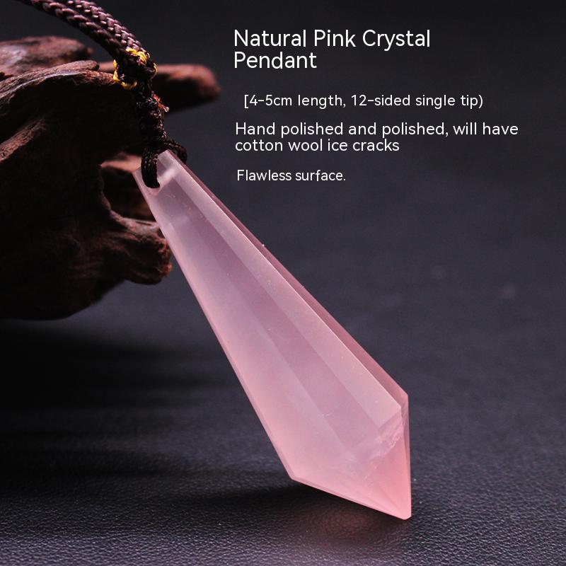 Natural amethyst hexagonal prism, pendant, male and female couple, original stone necklace, pendant, jewelry, gift