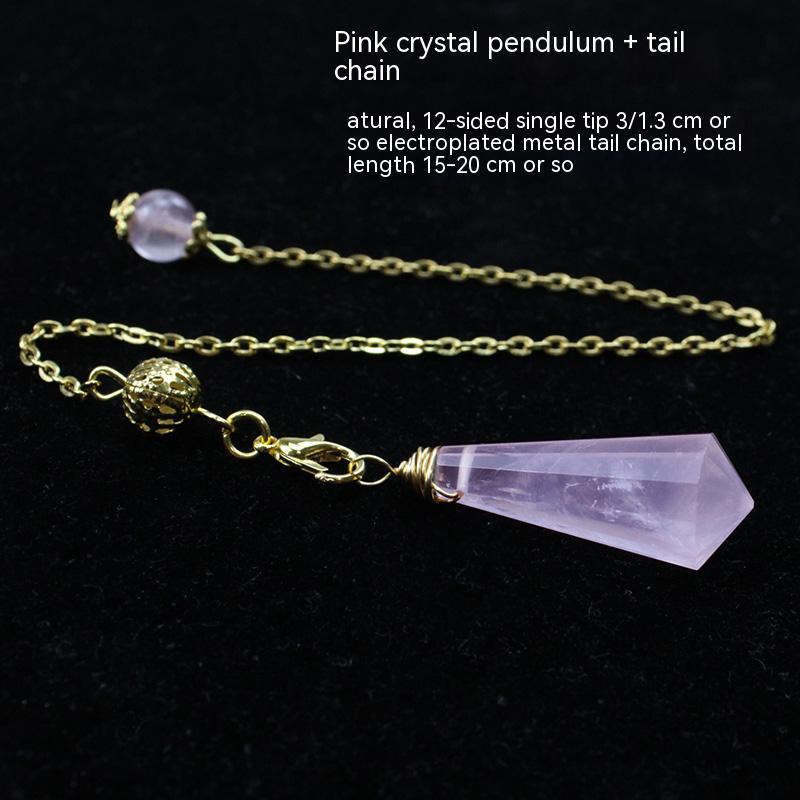 Loket pendulum amethyst asli, bijih batu mentah dengan loket rantai ekor, model lelaki dan wanita, hadiah hari jadi, barang kemas, rantai