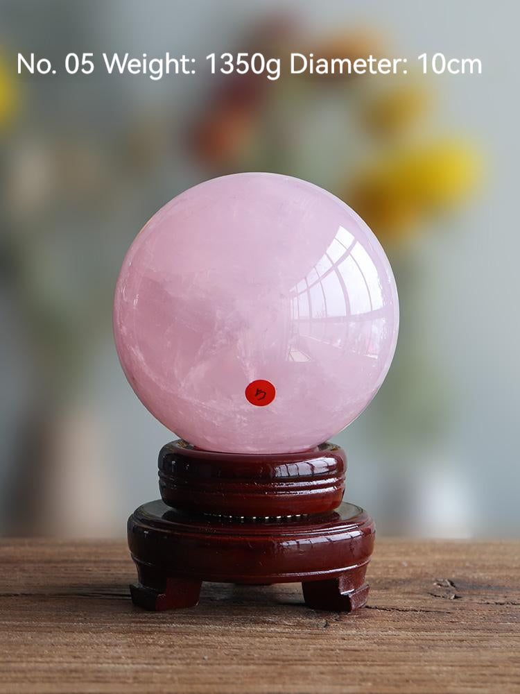 Hiasan bola kristal merah jambu semulajadi, merah jambu, anjung, bilik tidur, meja, pembukaan, pindah rumah, hiasan, hadiah perkahwinan