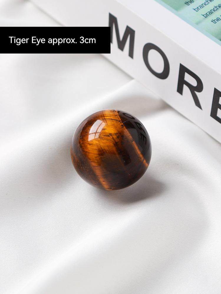 Bola kristal putih asli, obsidian, batu mata harimau, hiasan meja rumah, batu biru, bola kristal hiasan, batu mata harimau