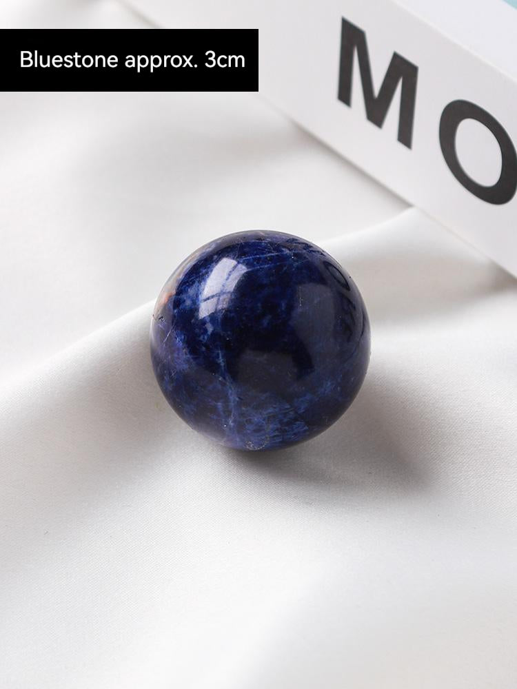 Bola kristal putih asli, obsidian, batu mata harimau, hiasan meja rumah, batu biru, bola kristal hiasan, batu mata harimau