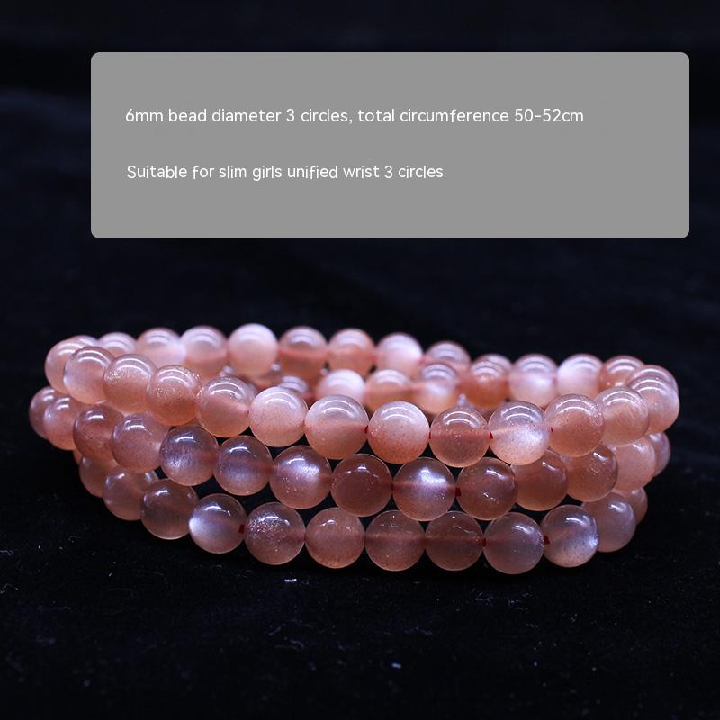 Gelang Kristal Asli, Batu Matahari Jingga, Batu Mentah, Gelang Wanita, Bulatan Tunggal, Hadiah, Hadiah Hari Lahir