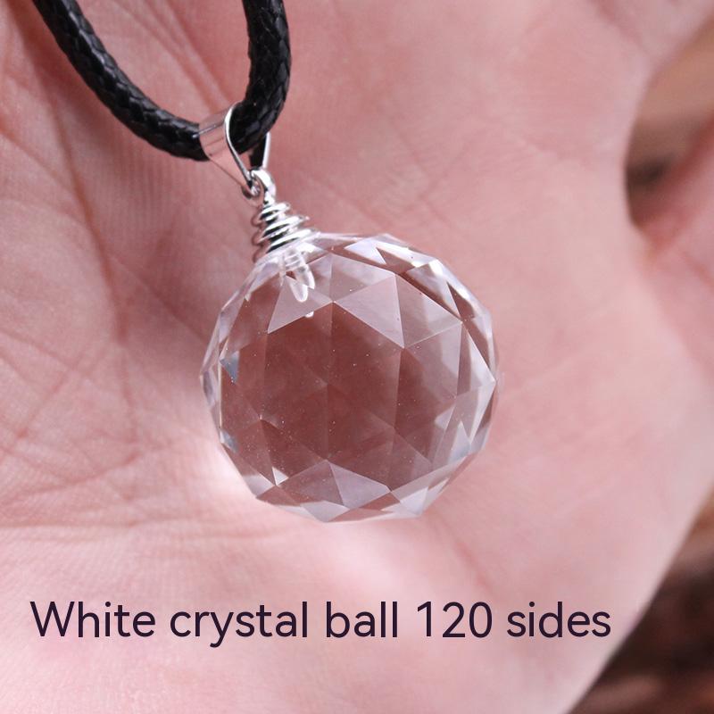 Loket bola kristal semulajadi, kalung kristal untuk lelaki dan wanita, barang kemas, batu, hadiah